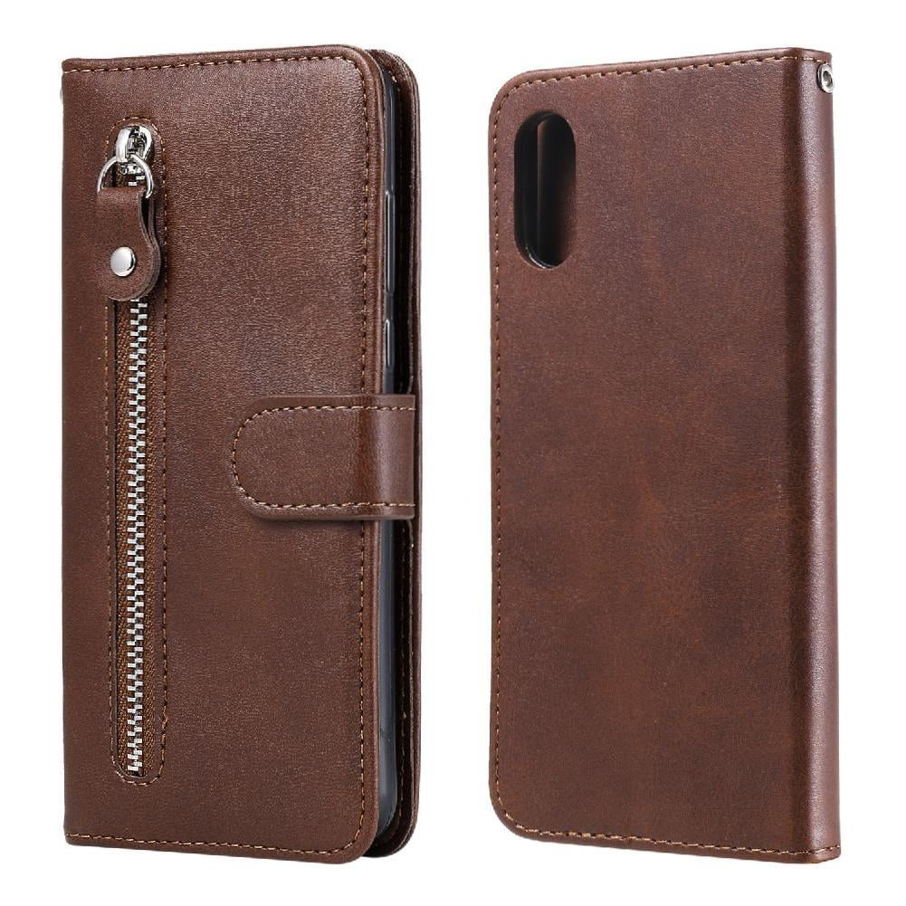 Gangxun - Funda Con Cremallera Para Samsung Galaxy A02/m02, Carcasa Cartera De Cuero Pu Con Soporte Y Tarjetero