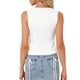 thumbnail image 3 of INSPIRE CHIC Chaleco de Jean para Mujer con Cuello en V, Lazo Frontal, Sin Mangas, Chaleco de Mezclilla XL Blanco, 3 of 6