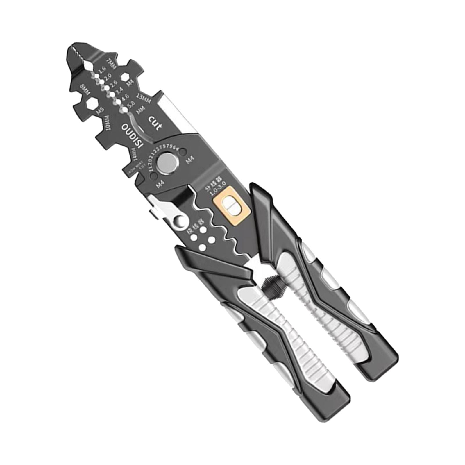 Magideal - Alicates De Alambre Profesionales, Crimpadora De Cables Multipropósito, Herramienta De Electricista De Crimpado De Terminales, Herramienta De Corte De