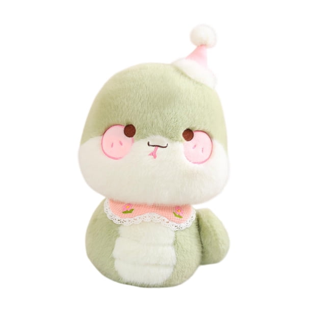 Juguete De Peluche De Serpiente De Dibujos Animados, Almohada De Felpa Linda Para Abrazar, Silla De Sala De Estar, Hogar, Verde, 32 Cm