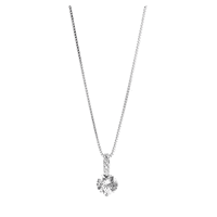 Fershop - Collar Plata Punto De Luz Circon 40 Cm