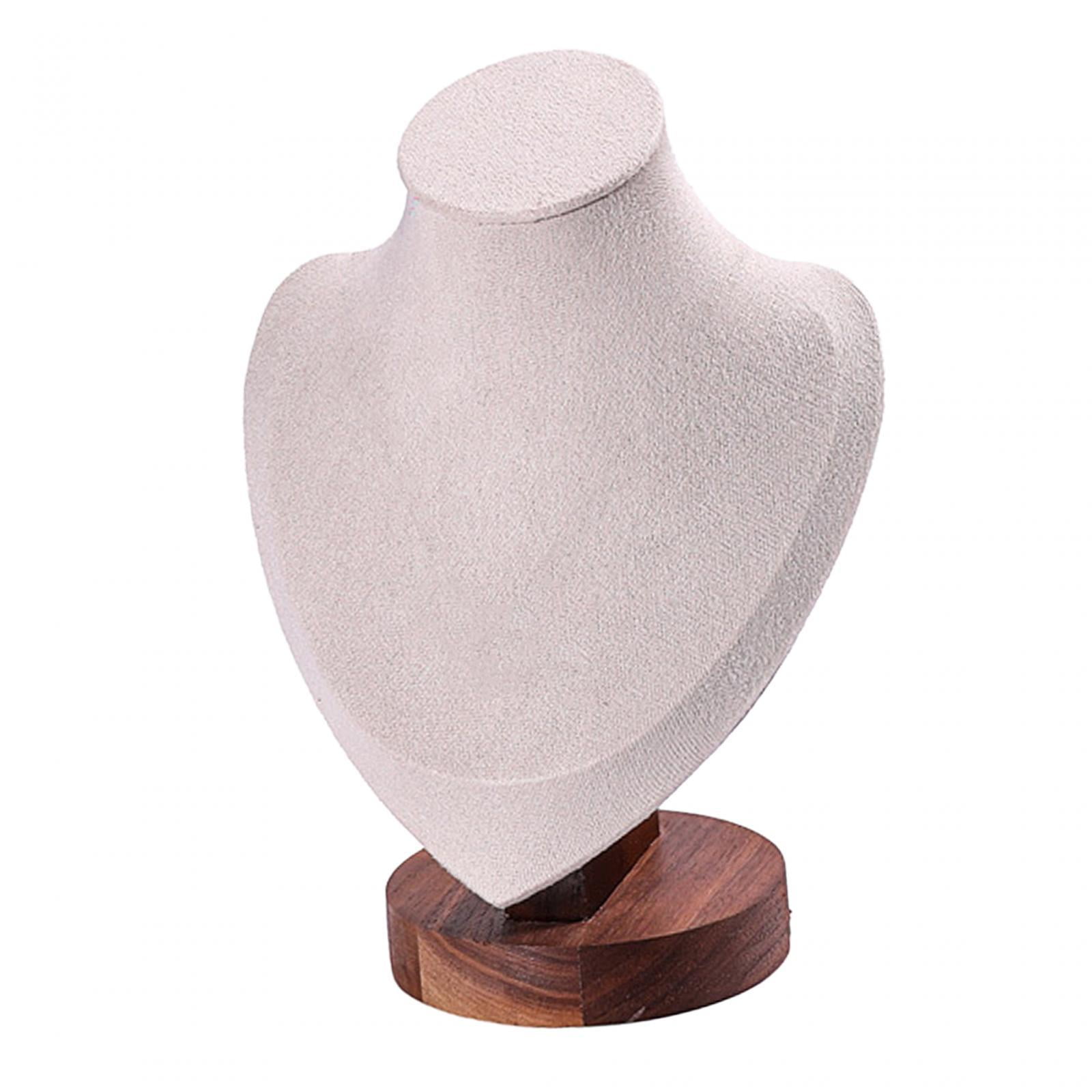 Busto Expositor de Collares de Madera con Ranuras 40cm | Ruby Abalorios