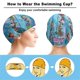 thumbnail image 3 of Magia de sirena Gorro de Natación de Licra, Gorro de Baño de Tela Cómoda, Gorro Elástico Antideslizante para Hombres, Mujeres y Niños, 3 of 6