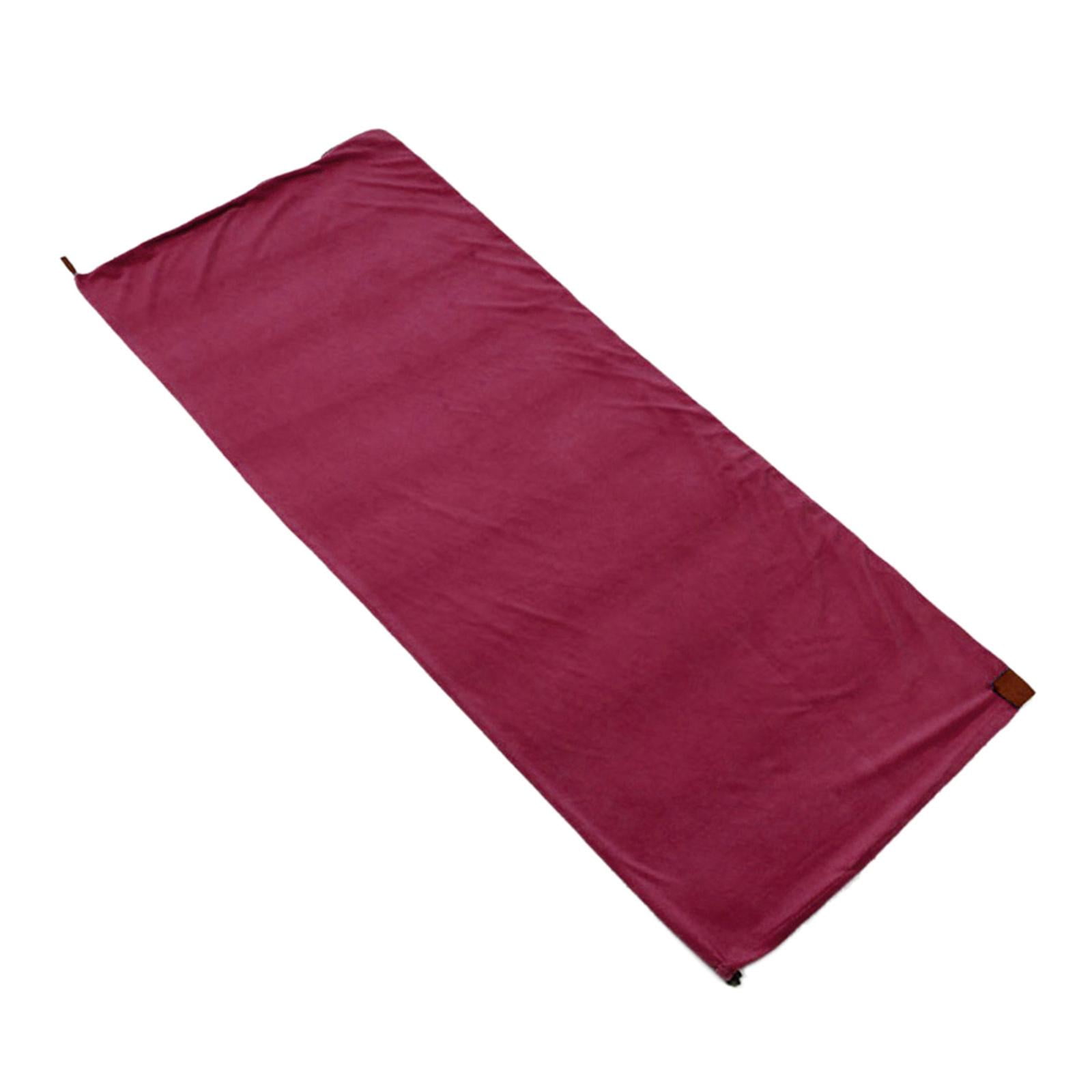 Ioensy - Saco De Dormir De Forro Polar Suave Para Negocios, Mochilero, Manta Térmica Para Acampar, Color Rojo Oscuro