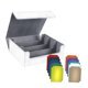 thumbnail image 3 of Caja Para Mazo De Cartas Multiusos Con Cierre Magnético, Almacenamiento Estándar Para Cartas De Juego, Forrado En Blanco Y Gris, 3 of 5