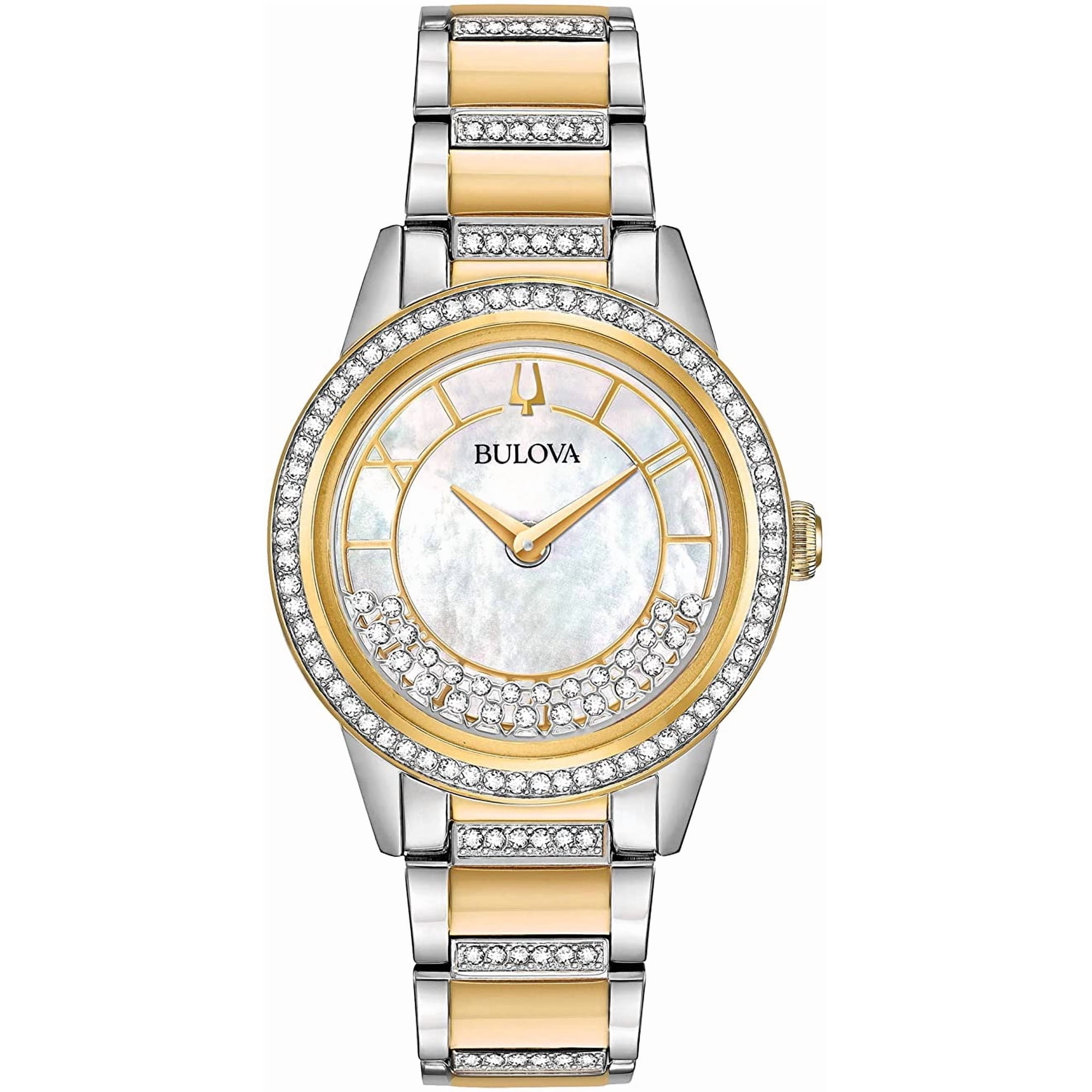 Reloj Análogo Bulova 98l245 Dos Tonos Mujer