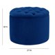 thumbnail image 5 of Puf de almacenamiento TOV Furniture Queen en terciopelo azul marino 50x50x40 cm, 5 of 5