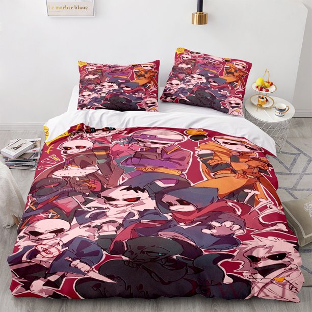 Undertale Bedding Set Single Twin Full Queen King Size Frisk Sans Bed Set Aldult Kid Bedroom Duvetcover Sets 3Bed Sheets