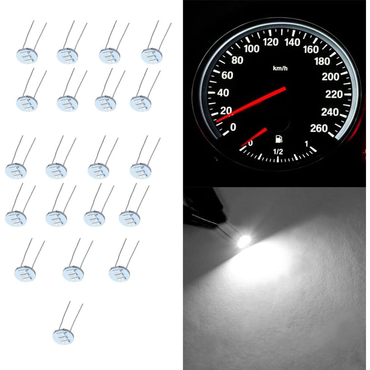 Lamparas Mini Led 4.7mm 12v Blancas Cciyu X20 Tablero
