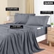 thumbnail image 2 of Juego de sábanas Utopia Bedding Queen Soft de microfibra, 4 piezas, color gris, 2 of 8