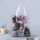 thumbnail image 2 of Kuromi Bolso de tela con estampado de lienzo para mujer, bolsa de compras reutilizable y estética, con cremallera interior, regalo para mujer, 35 × 40 cm., 2 of 6