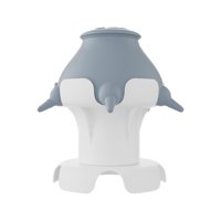 Ioensy - Cuenco De Leche Para Mascotas, Animales Pequeños, Boquillas Múltiples, Dispositivo De Alimentación De Leche Para Mascotas De Silicona, Base Hueca Gris