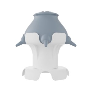 Ioensy - Cuenco De Leche Para Mascotas, Animales Pequeños, Boquillas Múltiples, Dispositivo De Alimentación De Leche Para Mascotas De Silicona, Base Hueca Gris