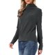 thumbnail image 4 of Blusa de Cuello Alto INSPIRE CHIC para Mujer de Manga Larga Casual Pullover Otoño Invierno Camisetas con Escote Drapeado Talla L Gris, 4 of 6