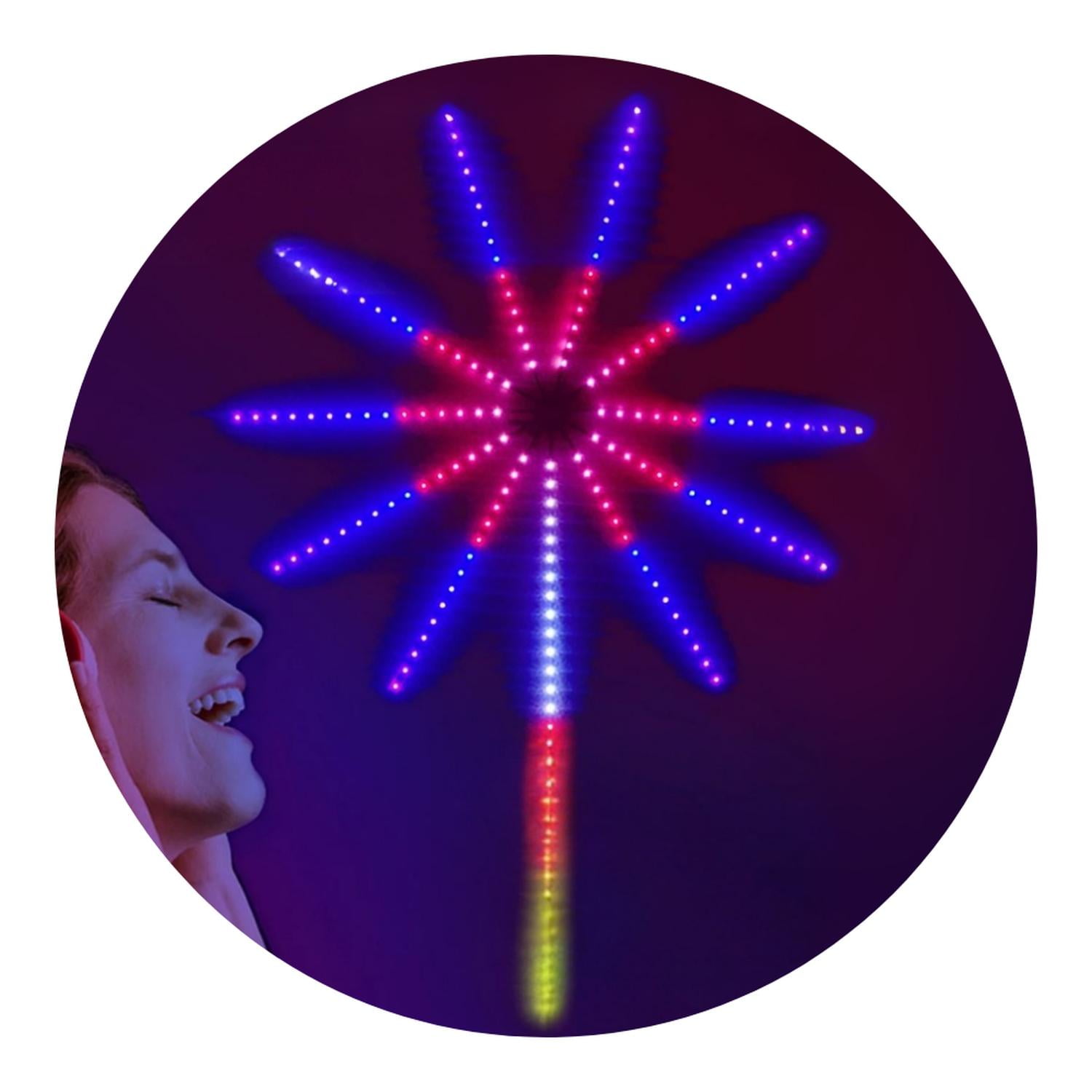 Fliperex - Kit Luces Fuegos Artificiales Rgb Decoracion Navidad Led Negro