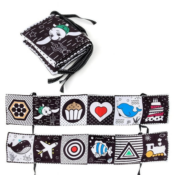 Children's Science, Education, Early Education, Educational Toys, Double-sided Black And White Cloth, Book Bed, Hanging Piece, Cognitive Shape, Baby, Book, Marine Animal, Cognitive