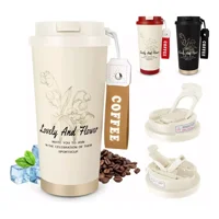 Max - Termo Para Cafe Mug Vaso Termico 530Ml Sellable Inoxidable Blanco