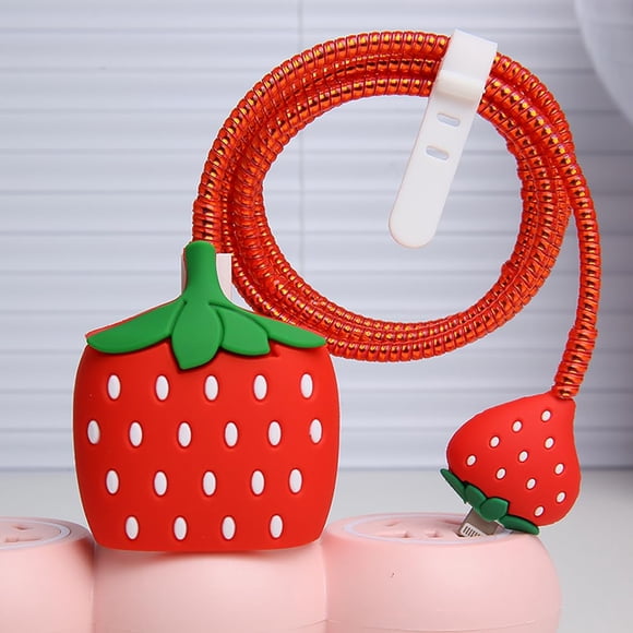 Yluirktfa Funda de silicona para cargador y protector de cable para iPhone