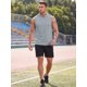 thumbnail image 2 of INSPIRE CHIC Chaleco con Capucha para Correr sin Mangas de Verano para Hombres M Gris, 2 of 5