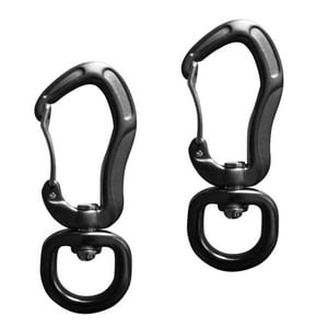 Genérico - 1 Par De Carabiner Giratorio Que Cuelga Conecta El Gancho Que Acampa El Ojo Redondo Gris 76M M