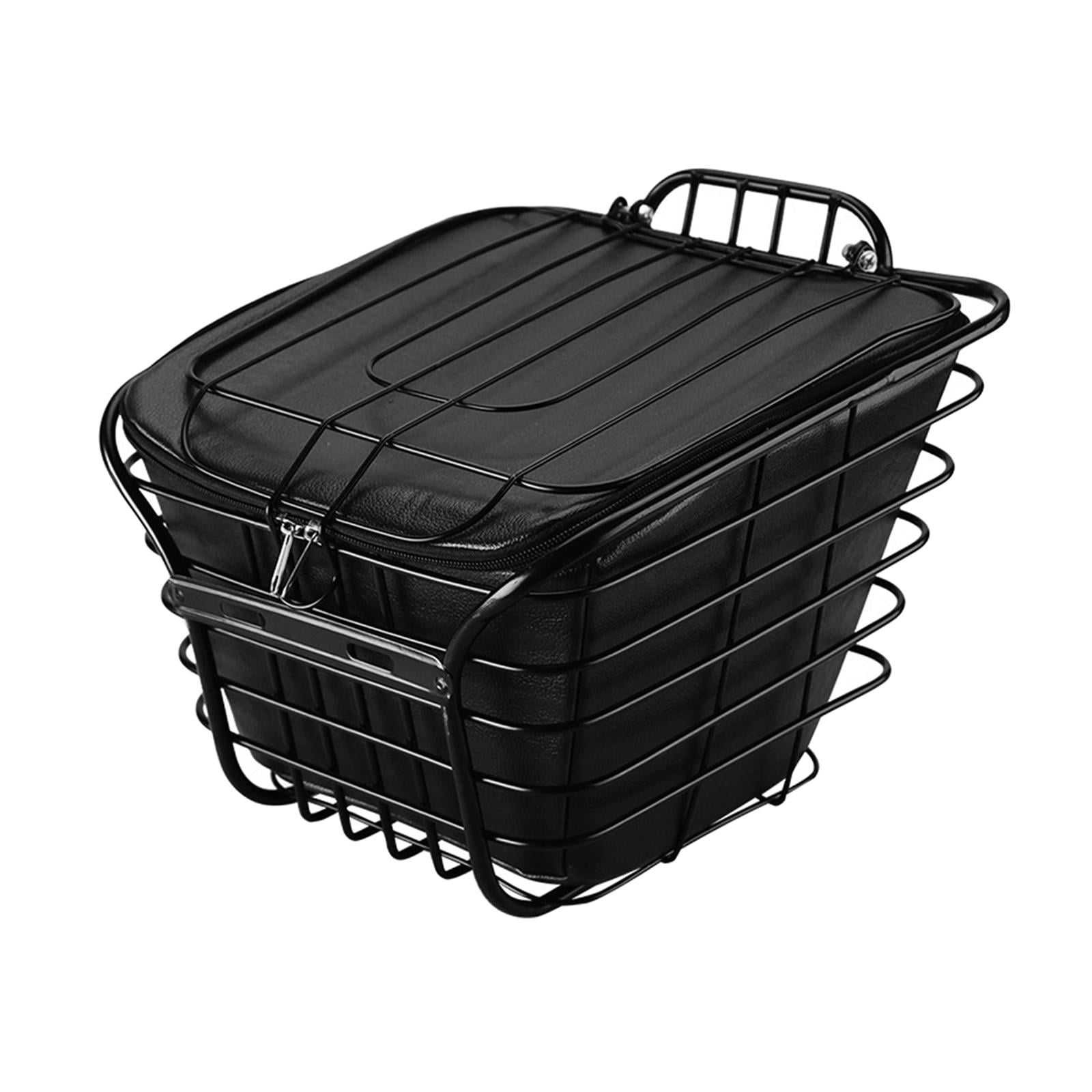 Magideal - Cesta Plegable Para Cuadro De Bicicleta, Cesta Colgante Delantera Para Bicicleta, Cesta De Verduras Para Compras De Bicicleta De Equilibrio Para Niñas Negro A