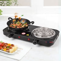 Line - Cocina Eléctrica 2 Platos 2000W De Potencia Cocinilla Portátil Negro