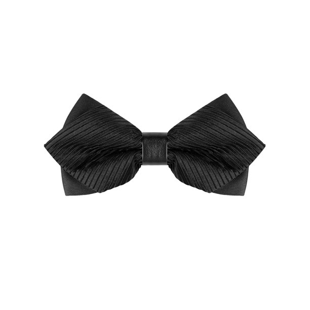 INSPIRE CHIC Pajaritas Pre-Anudadas a Rayas para Hombre, Fiesta de Boda, Negro, Talla Única