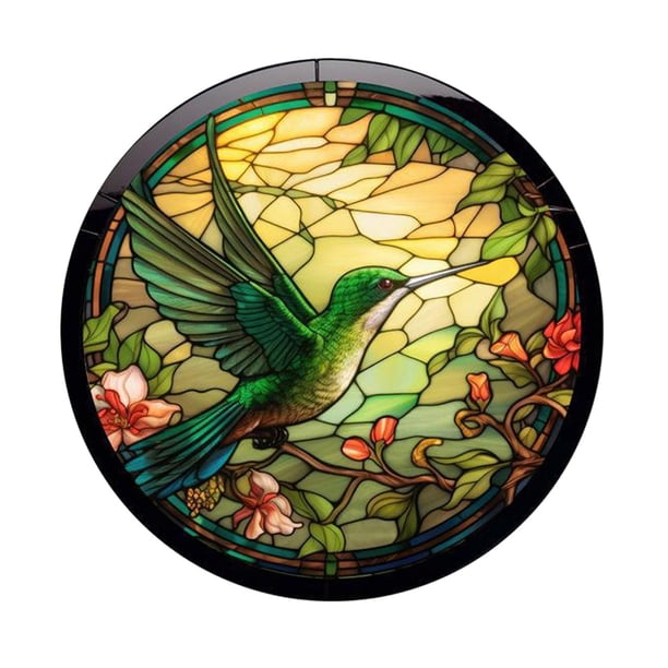 Etiqueta Engomada De Cristal Del Colibrí Decoración Del Hogar Impermeable Fácil De Instalar Etiqueta De La Ventana Estilo C