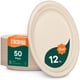 thumbnail image 1 of Platos ovalados de papel Stack Man 100% compostables [paquete de 50], 1 of 7