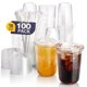 thumbnail image 1 of Vasos para Beber Fit Meal Prep Plástico Transparente 16 oz Paquete de 100, 1 of 7
