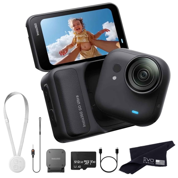 Cámara Insta360 GO Ultra 4K manos libres, ligera, 512 GB