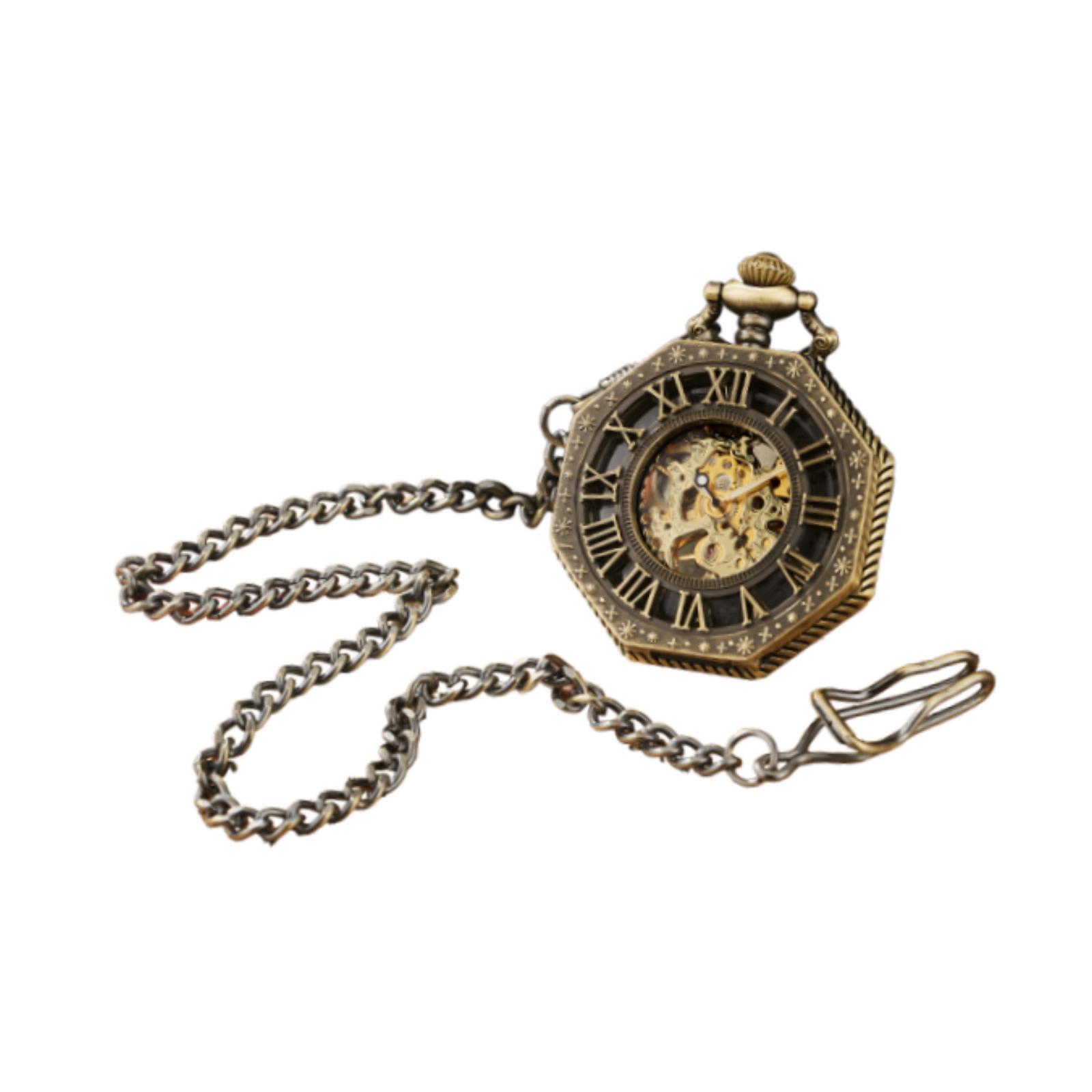 Ioensy - Reloj De Bolsillo Vintage Con Escalas De Números Romanos, Regalo Para El Día Del Padre, Día De Los Niños, Marrón