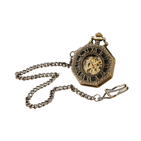 Ioensy - Reloj De Bolsillo Vintage Con Escalas De Números Romanos, Regalo Para El Día Del Padre, Día De Los Niños, Marrón