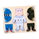 thumbnail image 1 of Juego De Rompecabezas De Madera Para Vestir, Cambiar Ropa, Juegos Para Bebés De 1, 2 Y 3 A?os, Hipopótamo, 1 of 5