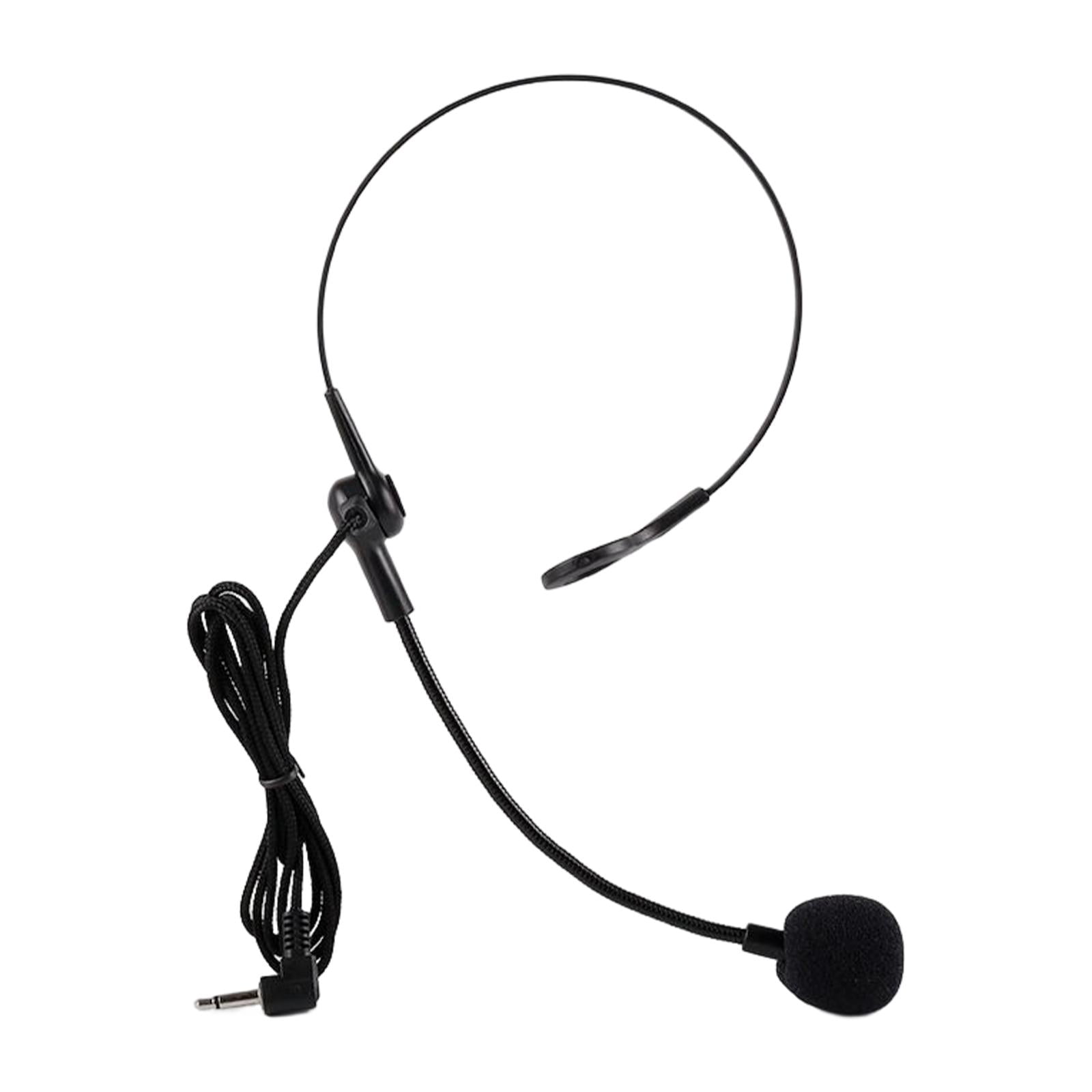 Magideal - Micrófono Profesional Univesal Ajustable Montado En La Cabeza Manos Libres Auriculares Con Cable De 3,5 Mm Para Guía Turístico Centro De Llamadas De