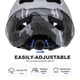 thumbnail image 3 of Casco de bicicleta BATFOX LA302 para bicicleta MTB para adultos (gris), 3 of 8