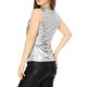 thumbnail image 5 of INSPIRE CHIC Top Metálico para Mujer Camiseta de Tirantes Brillante Holográfica para Fiesta de Halloween Club M Plata, 5 of 7
