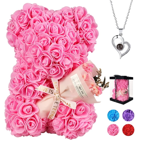 Oso de peluche rosa K KYMAKE para regalo del Día de la Madre