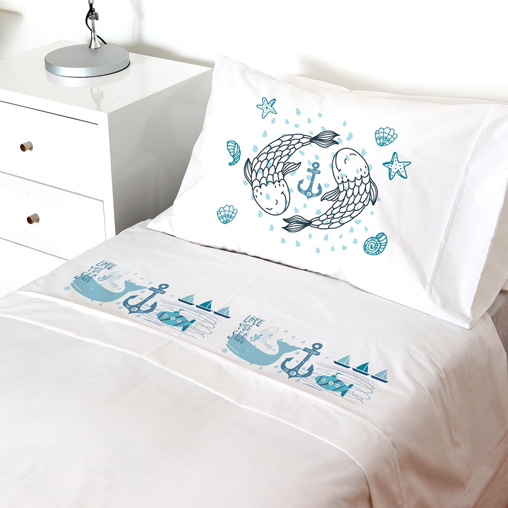 Tuyo Print - Juego De Sábanas 1 Pl Marino