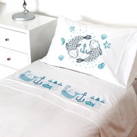 Tuyo Print - Juego De Sábanas 1,5 Pl Marino