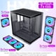 thumbnail image 3 of Ventiladores PC Case HYXN H1 HYXN ATX de 7 PWM ARGB preinstalados, negros, 3 of 9