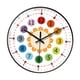 thumbnail image 1 of Reloj De Pared Silencioso Relojes Decorativos De 8 Pulgadas Para Paredes Para Dormitorio Oficina En Casa Borde Negro A, 1 of 3