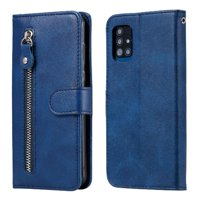 Gangxun - Funda Con Cremallera Para Samsung Galaxy A51 4G, Carcasa Cartera De Cuero Pu Con Soporte Y Tarjetero