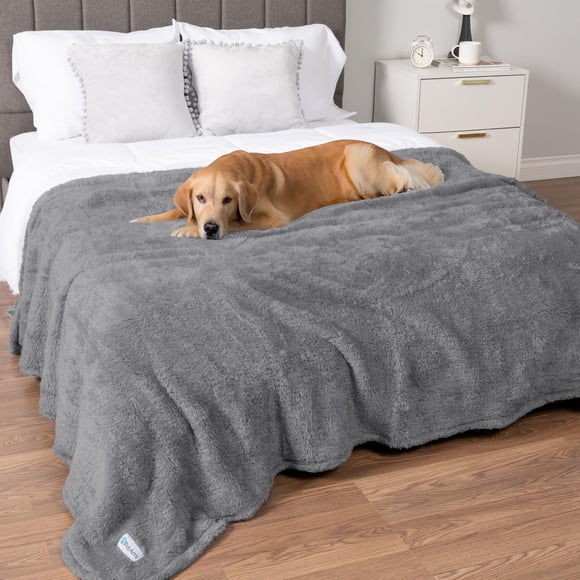 Manta impermeable para perro PetAmi, suave sherpa, 90 x 90 cm