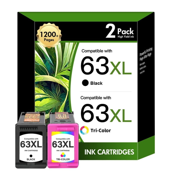 Cartuchos de tinta VICTONER 63XL negro y tricolor, paquete de 2