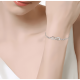 thumbnail image 3 of Pulsera infinito ajustable de plata ley S925 + bolsa + #6, 3 of 3