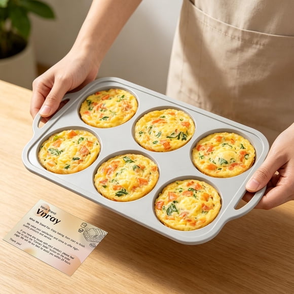 Molde para Muffins Jumbo de Silicona Antiadherente Vnray de 4"