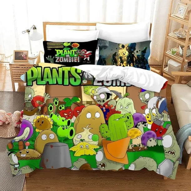 Plants Vs Bedding Sets Zombie USEuropeUK Size QuiltBed Cover Duvet Cover Pillow Case Sets Adult Boys Bed Sheets