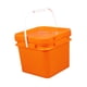 thumbnail image 1 of Cubo cuadrado con mango y tapa, cubo multipropósito para todo uso, contenedor de almacenamiento de alimentos para construcción, pintura, jardinería D 8L 237x237x2095cm, 1 of 5