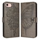 thumbnail image 1 of Funda Cartera Mariposa Para Iphone 17e Con Soporte Y Ranuras Para Tarjetas Gris, 1 of 5
